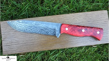 Damascus Hunting Knife ~ Time Laps