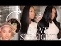 PERFECT SILKY STRAIGHT HAIR INSTALL! Deep Middle Part + LACE FRONTAL MELT!
