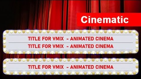 vMix - Cinematic - Lower thirds
