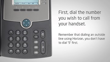 Horizon Training - Cisco SPA504G - Chapter 6: Making a call