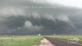 06-13-2023 Stratford, TX - Large Hail Falling and Rotating Wall Cloud