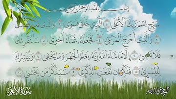 سورة الأعلى - برواية السوسي عن أبي عمرو البصري - الشيخ محمد بن مغربي البيطار