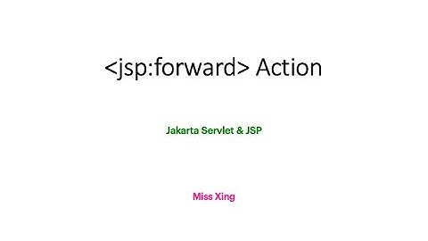 JSP Actions - The JSP Forward Action