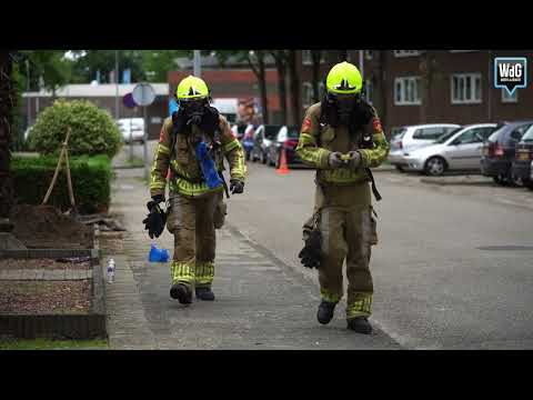 Gaslek in voortuin Louise de Colignystraat Weert