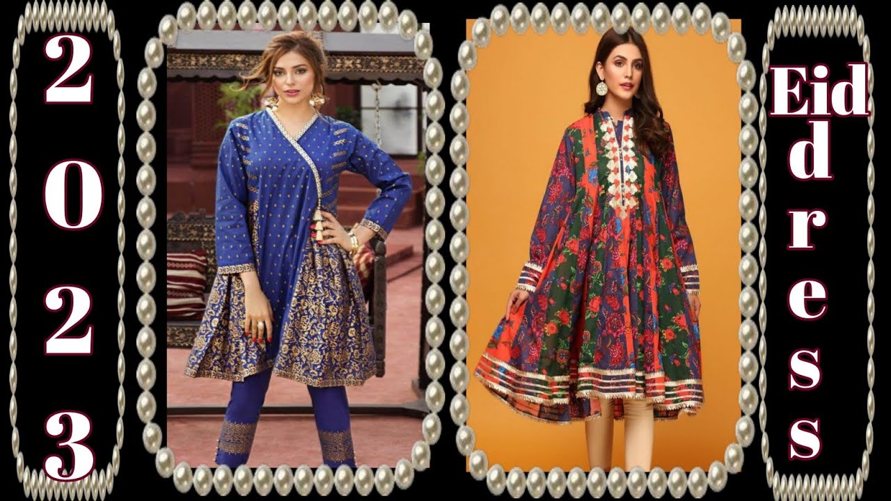 new style Eid special dress desing 2023 lown cotton dress design