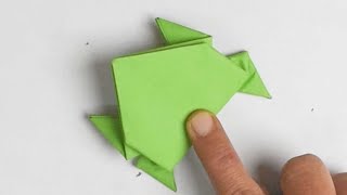 Origami Paper Jumping Frog