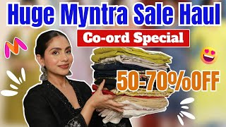 Myntra Co-Ord Set Haul Featuring the Coolest Casual to Brunch Fits✨#myntra #coordset #sale 