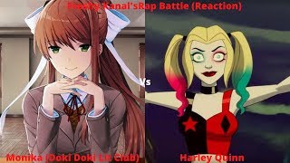 Battle Of The Crazies Monika Vs Harley Quinn  Freshy Kanals Rap Battle reaction