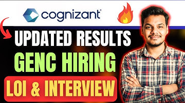 Cognizant GenC Hiring , Interview , Results , Results & LOI Updates | Interview Experience 2025