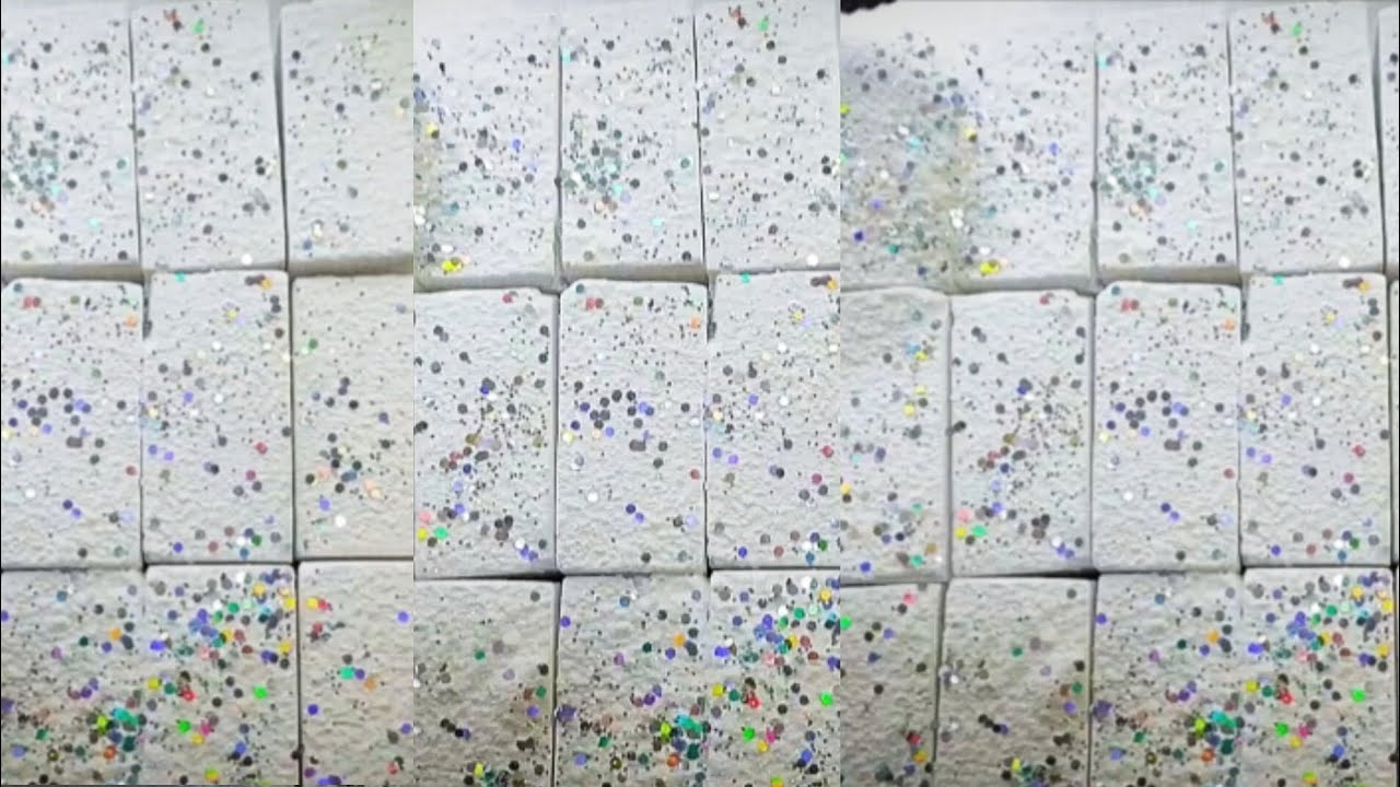 Buttery soft fresh gym chalk blocks topped with multicolour glitter ...