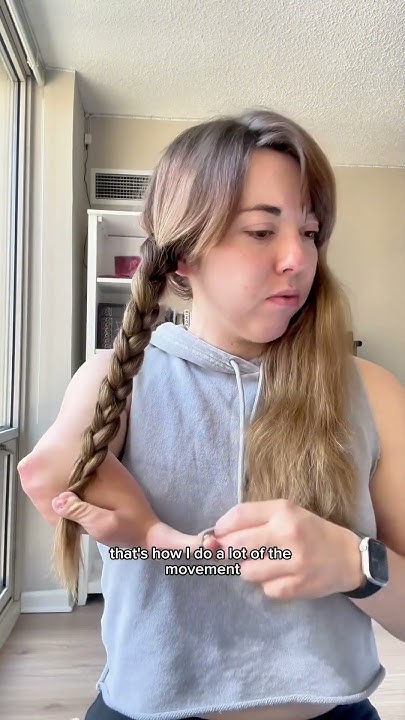  One-handed pigtail braid tutorial for the fitness girly 😈🖤☀️ # ...