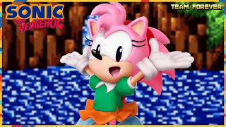 Sonic the Hedgehog - Amy Playthrough (Sonic 1 Forever) 100% All Chaos Emeralds