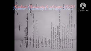 b.ed language competence and education 3rd semester question paper 2020