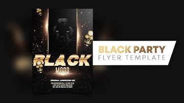 Tutorial Video - How to create Black Mood Party flyer template in Photoshop