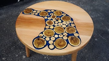 DIY Epoxy Coffee Table with Wood Slices