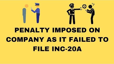 PENALTY IMPOSED ON COMPANY AS IT FAILED TO FILE INC-20A #mcaupdate #mca21