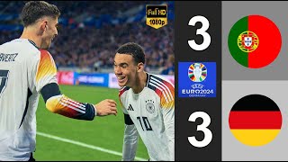 Portugal vs Germany | UEFA EURO 2024 | Ronaldo Amazing Hattrick!! | Highlights & All Goals 2024