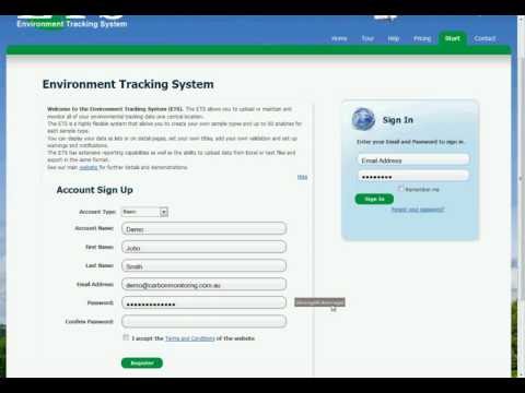 ETS Demo : Sign Up and Sign In