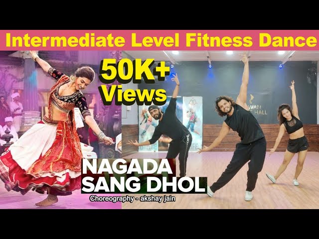 Nagada Sang Dhol | Ramleela | Intermediate Level Fitness Dance | Akshay Jain Choreography | DGM class=