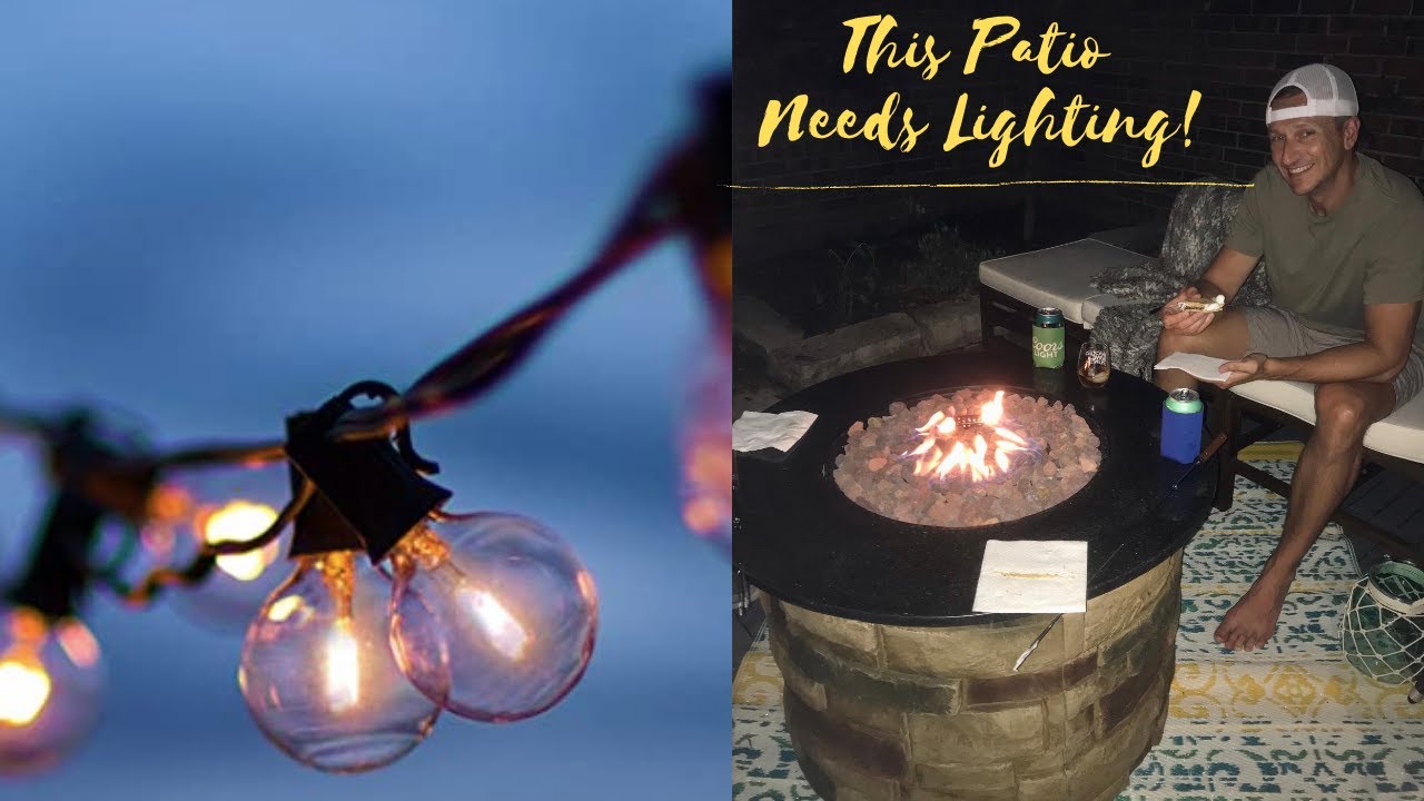 HOW TO PUT UP STRING LIGHTS | PATIO STRING LIGHTS INSTALLATION VIDEO - YouTube