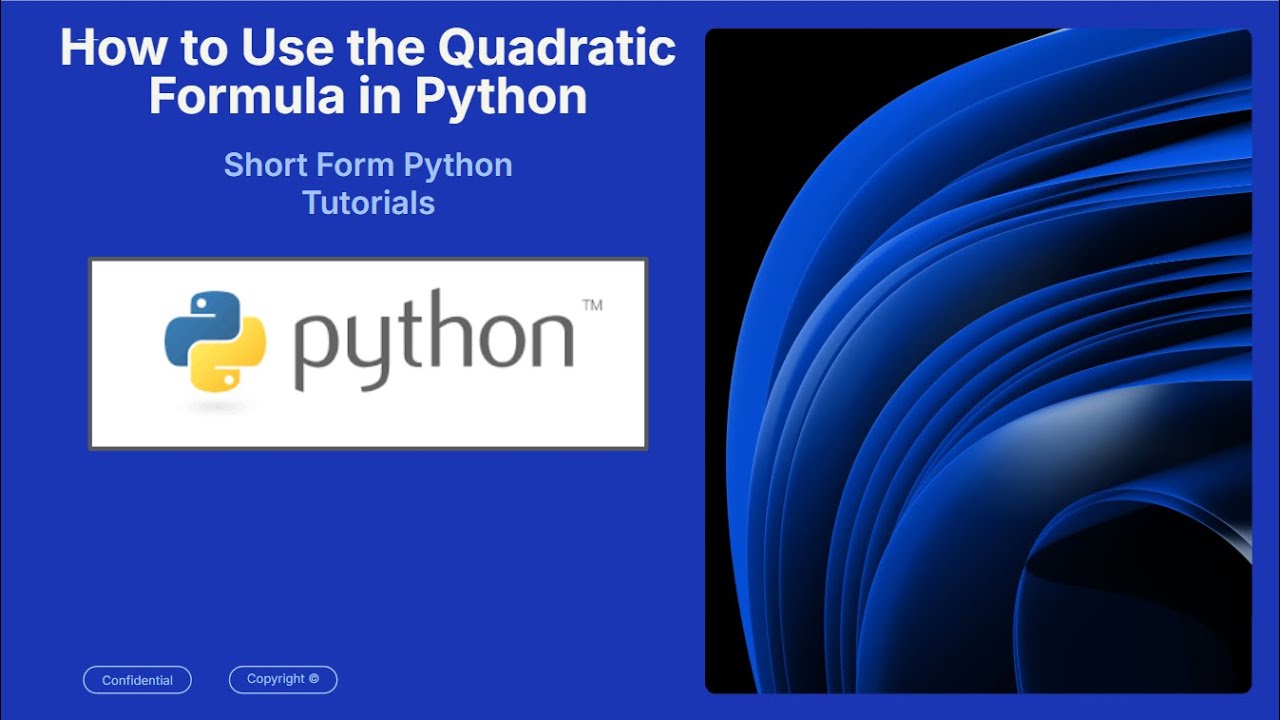 How to Solve Quadratic Equations in Python Using the Quadratic Formula ...