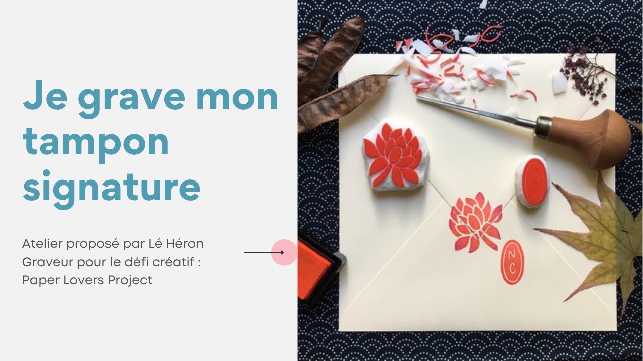 Je grave mon tampon signature avec Le Héron Graveur