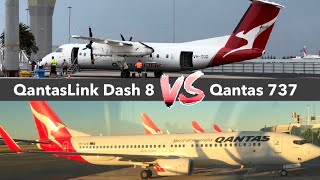 QantasLink Dash 8-300 vs. Qantas 737-800 (Economy)