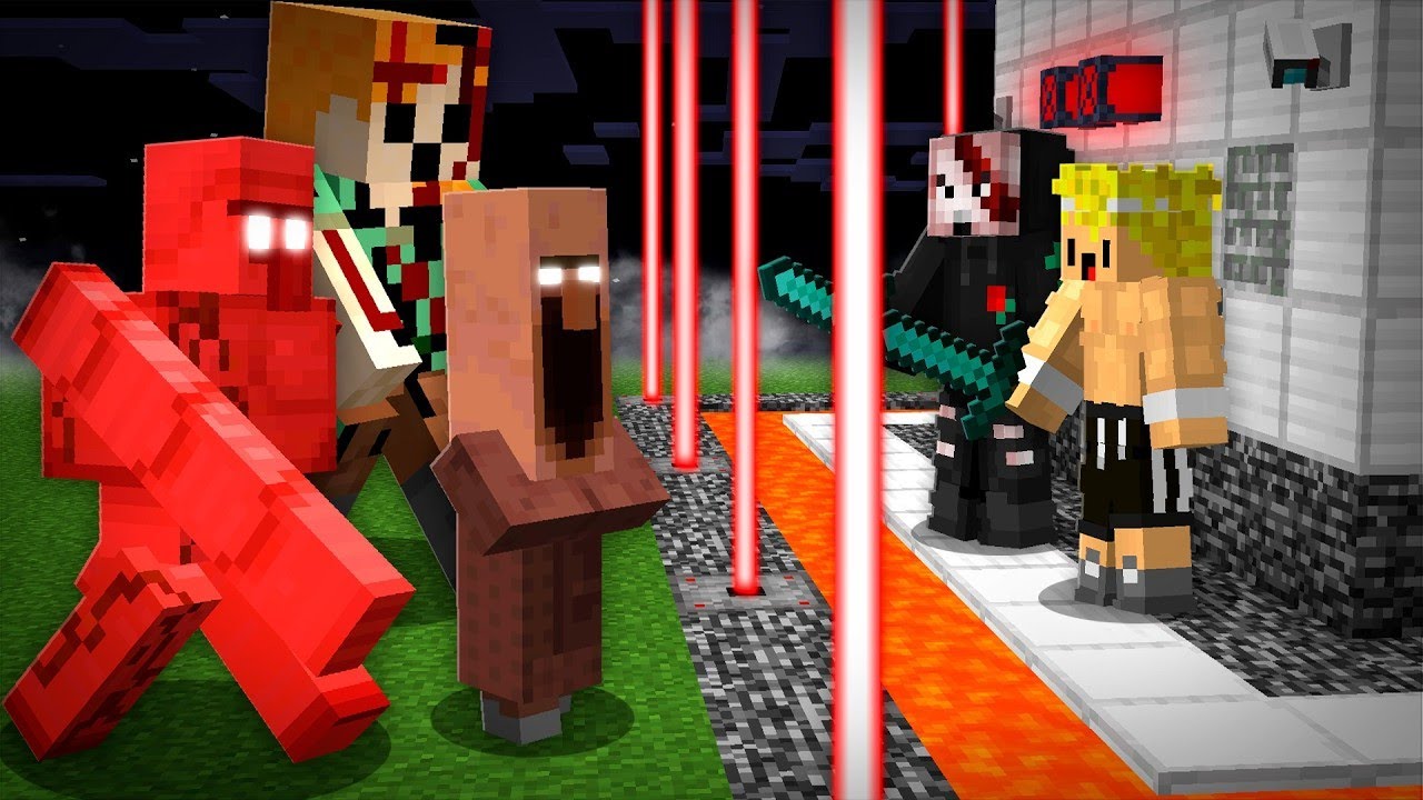 Mitos de TERROR vs BASE SEGURA por 24 Horas en Minecraft