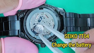 How to change a Seiko watch battery and AC Reset.