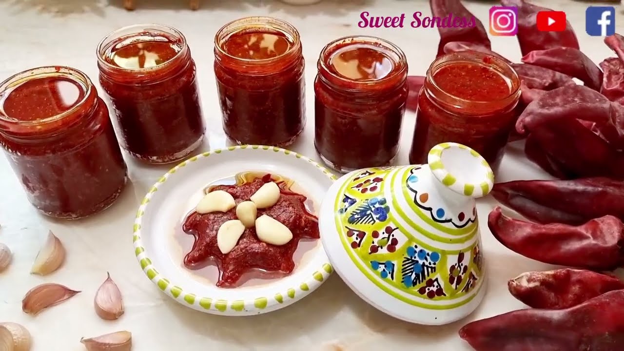 هريسة عربي تونسية بالفلفل الشمسي على أصولها فكرة مشروع منزلى ممتاز