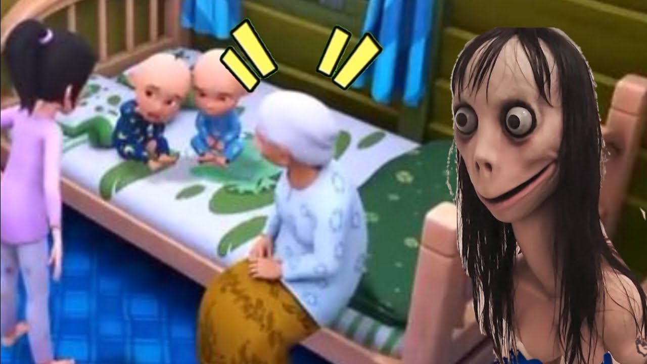 Nampak Hantu Momo Di Depan Rumah Upin Ipin Takut - YouTube