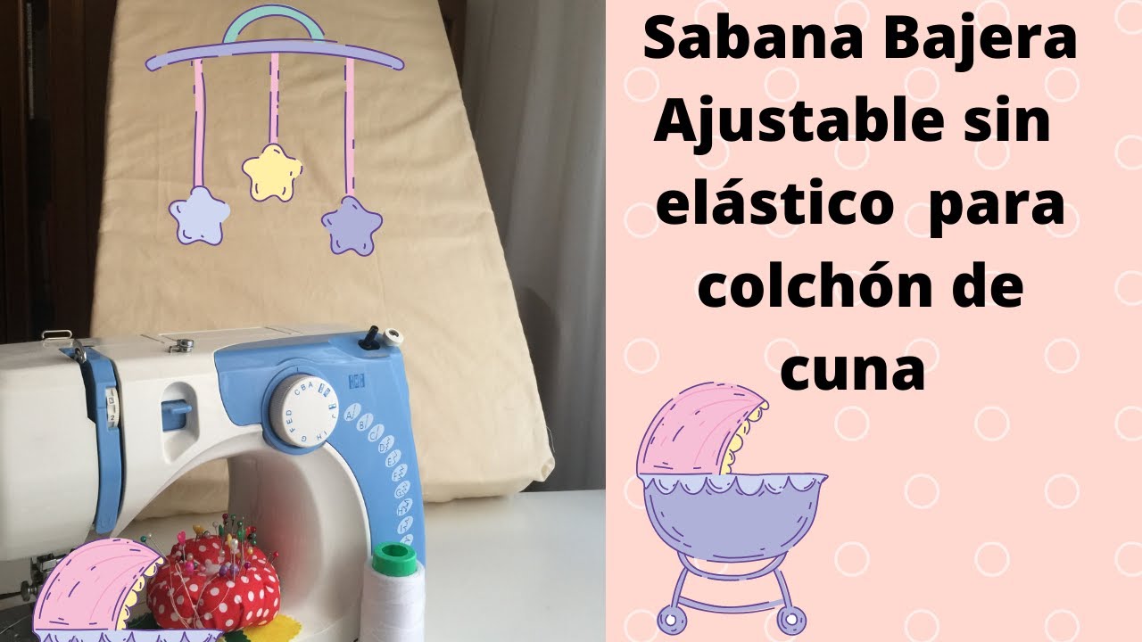 como hacer Sabana bajera, ajustable sin elástico para colchón de cuna