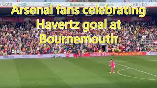 Arsenal fans sing the new Kai Havertz song at home and after he scores at Bournemouth plus lyrics. Resimi