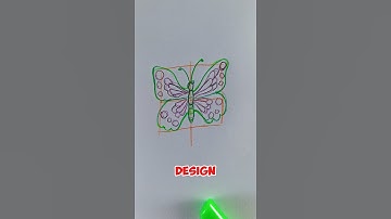 How to Draw a Butterfly with Stunning Symmetry & Detail! #art #foryou #shorts #drawing #howtodraw