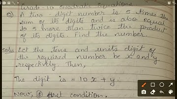G - 10 a two digit  number is 5 times the sum of its digits and is also equal to 5 more than twice