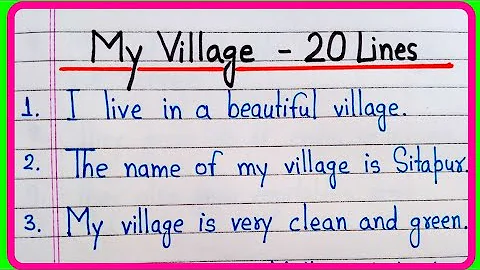 20 lines on My Village Essay in English | Essay lines on My Village in English | My Village 20 lines