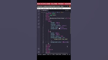 Background Blend Mode Hover Effect | HTML CSS #shorts