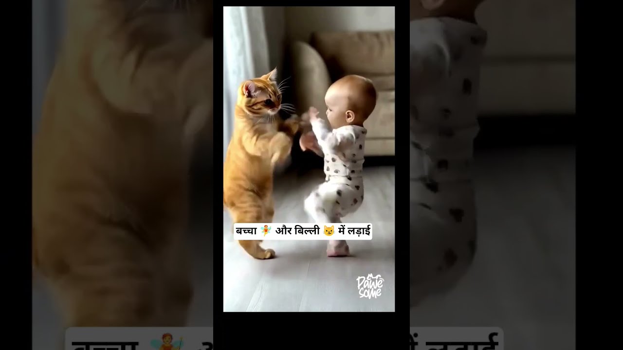 fight between cat and child #catvideos #catlovers #shorts #achayanarmyfamily MadCaP#vivekveena