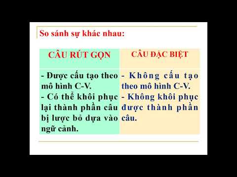 Văn 7 - Câu đặc biệt