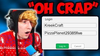 Kreekcraft just leaked his password LIVE (ROBLOX NEWS)