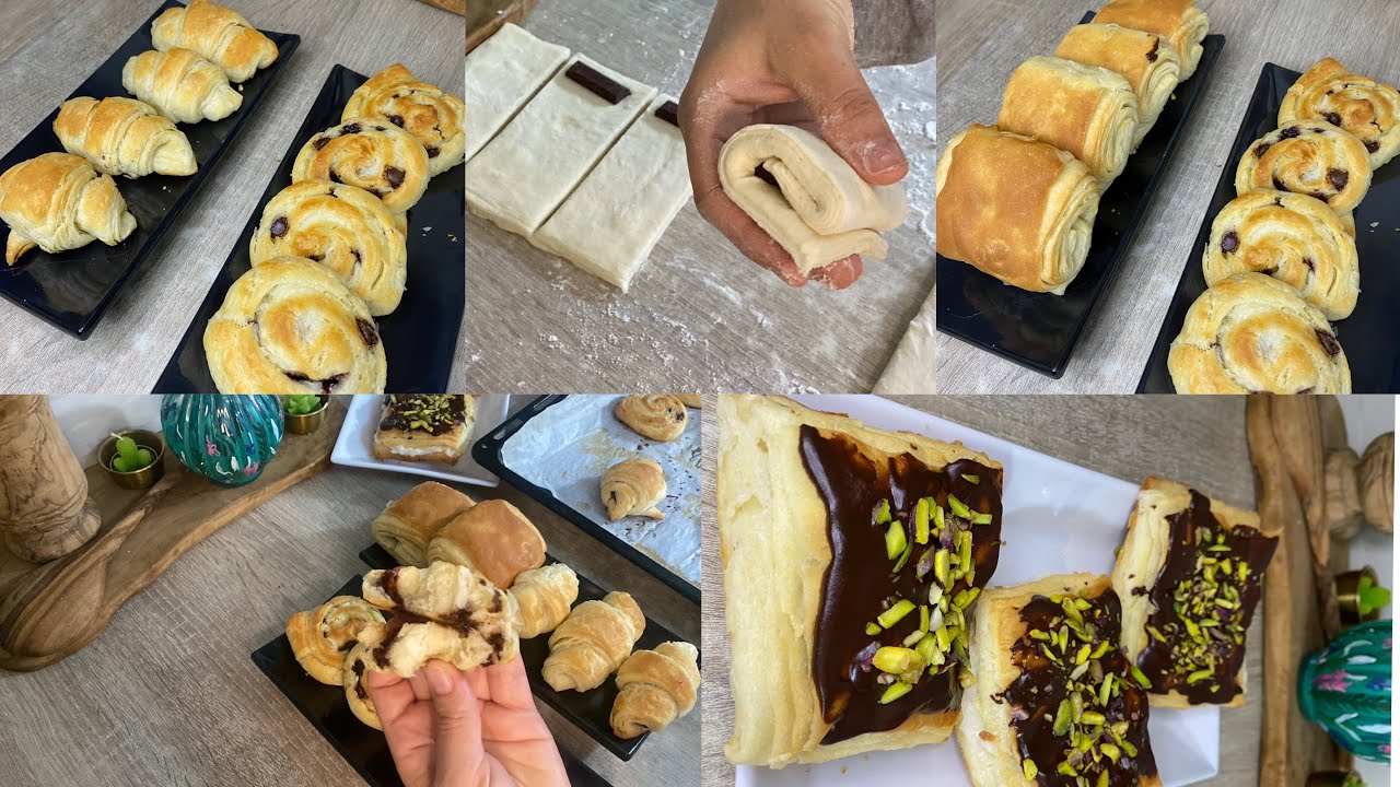 بعجينة وحدة حضرت جميع انواع الكرواسون  في الدار ايجاو شوفو طريقة ساهلة تتحصل على كمية وفيرة