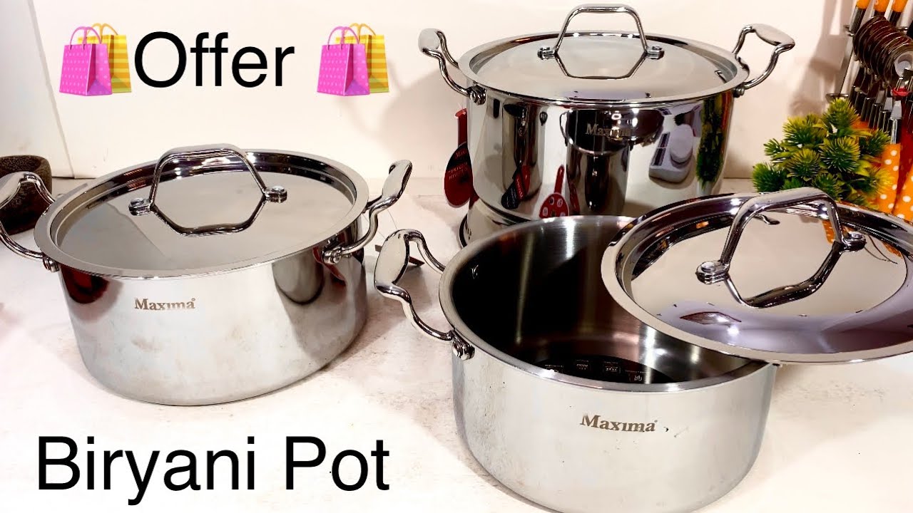 Biryani Triply Steel Cook and Serve Pot