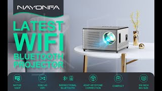 NAYONFA 5G&2.4G WiFi Projector 9800L Full HD Native 1920×1080P