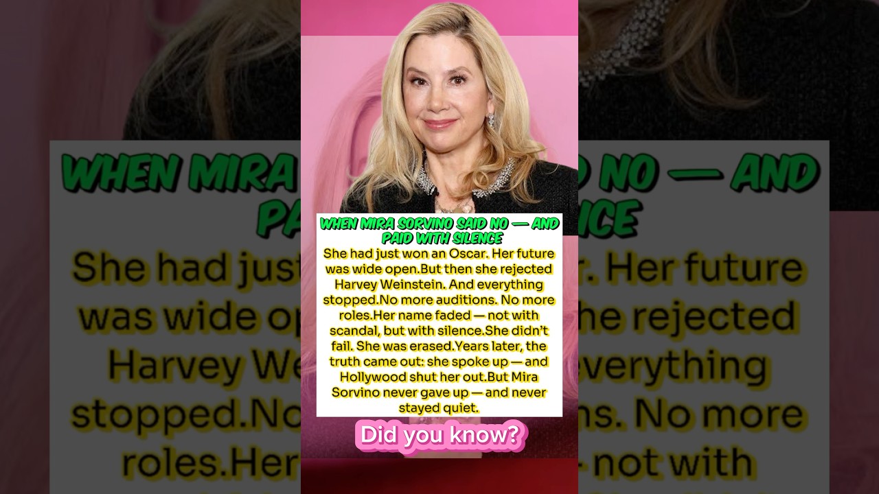 Why Mira Sorvino Disappeared After Her Oscar Win