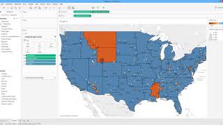 How to Combine Two Different Maps into One Map in Tableau. [HD]