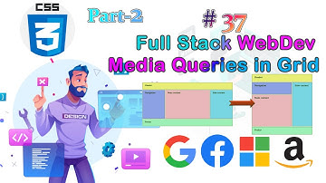 Lec-37 Media Queries In Grid (Best Responsive Tool ) Part-2 || Full Stack Web Development Bootcamp||