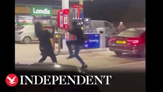 Frustrated customers fight on Esso forecourt amid UK fuel crisis