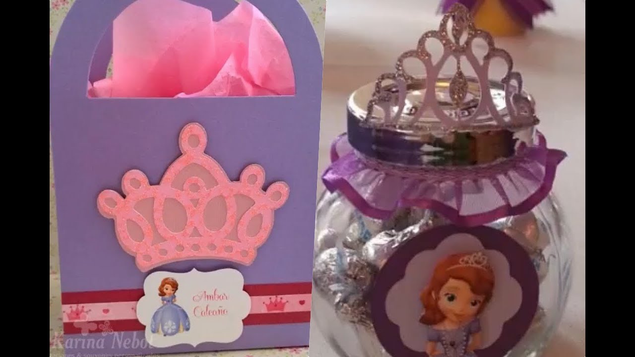 Recuerdos de cumpleaños de princesa sofia. fiesta infantil de dinosaurios