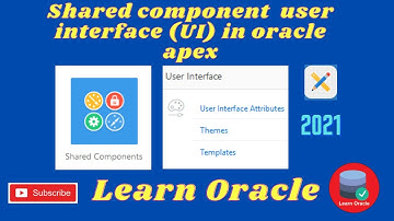 Shared component user interface in oracle apex Part-5