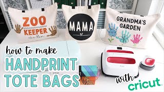 How to Make Handprint Tote Bags With Cricut (Mother's Day gift idea!)